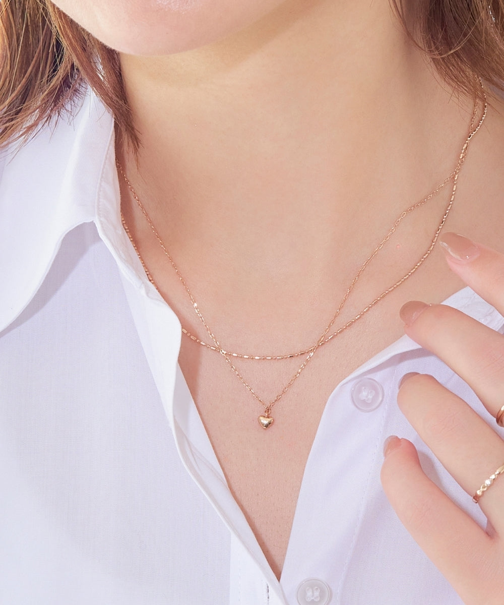 Phoebe/フィービィー】2setスウィートハートネックレス シャンパン