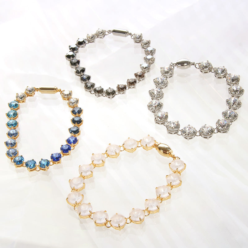 レシピNo.KR0992 貴和クリスタルのビジューレーンブレスレット2種 – 貴