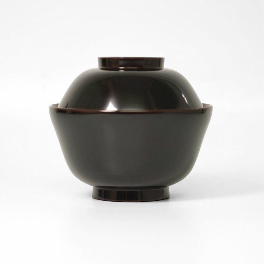 越前 まゆ型溜内朱お好み椀 – 漆器 高翆