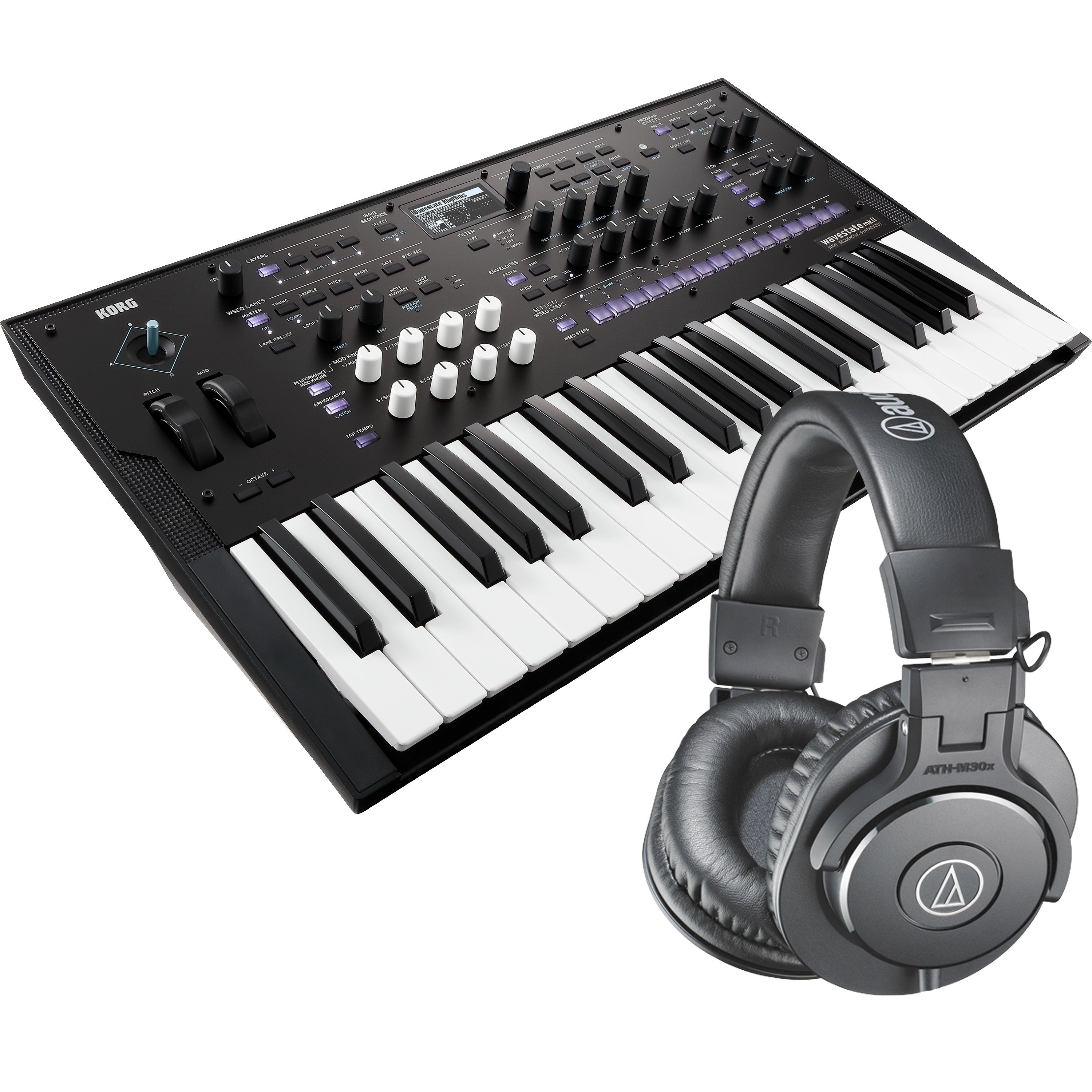 Korg Wavestate Mk II 37-Key Wave Sequencing Synthesizer STUDIO KIT