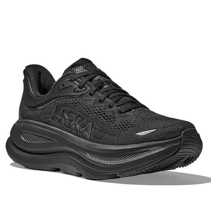 Mens Hoka Bondi 9 Extra Wide in Black/Black – Lucky Shoes