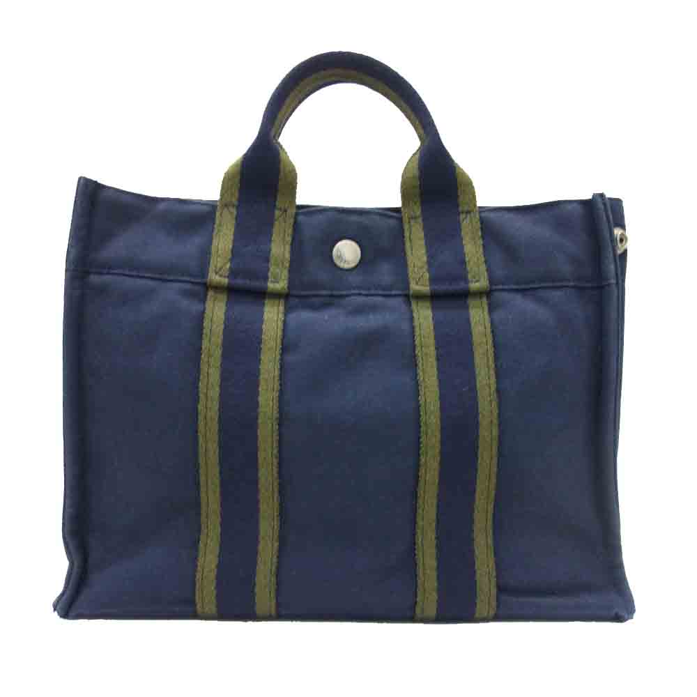 HERMES エルメス フールトゥ PM トート バッグ ネイビー系【中古