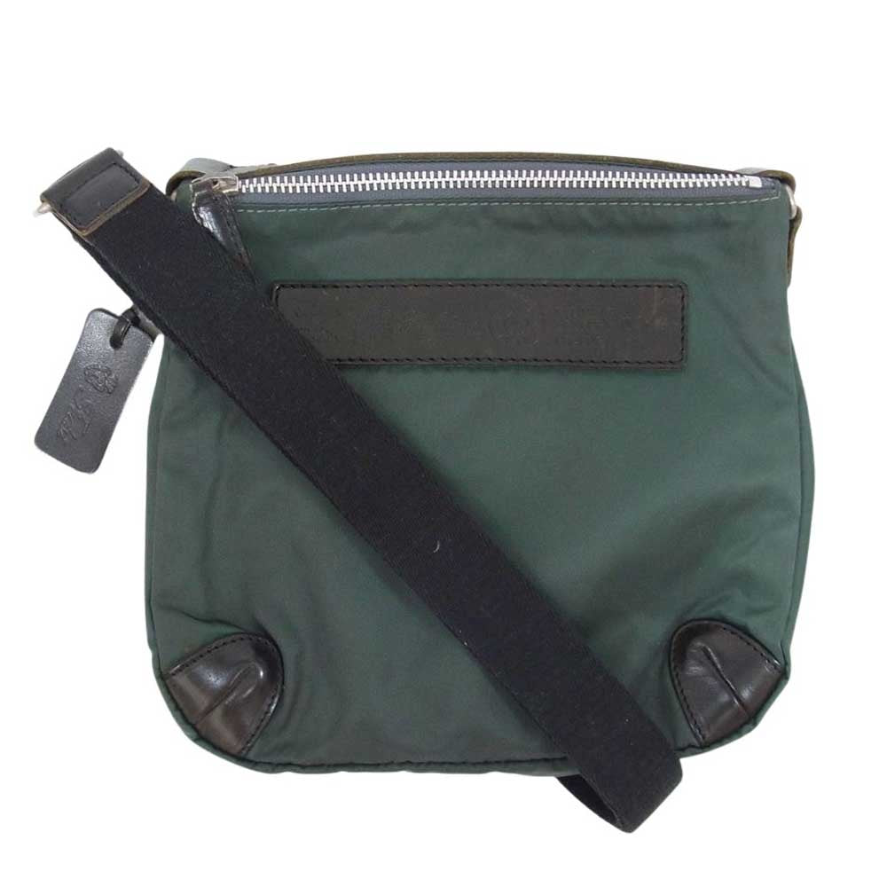Felisi フェリージ レザー ナイロン ショルダー バッグ グリーン系