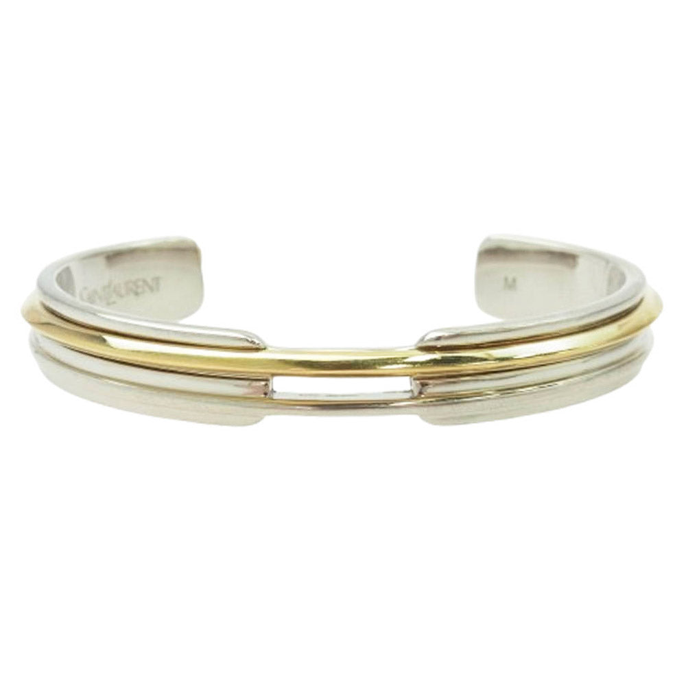 SAINT LAURENT サンローラン 2トーン カフ バングル ブレスレット