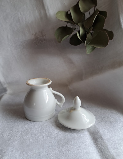 QT4598 フランス 白い クリームポット * ポア クレーム フランス