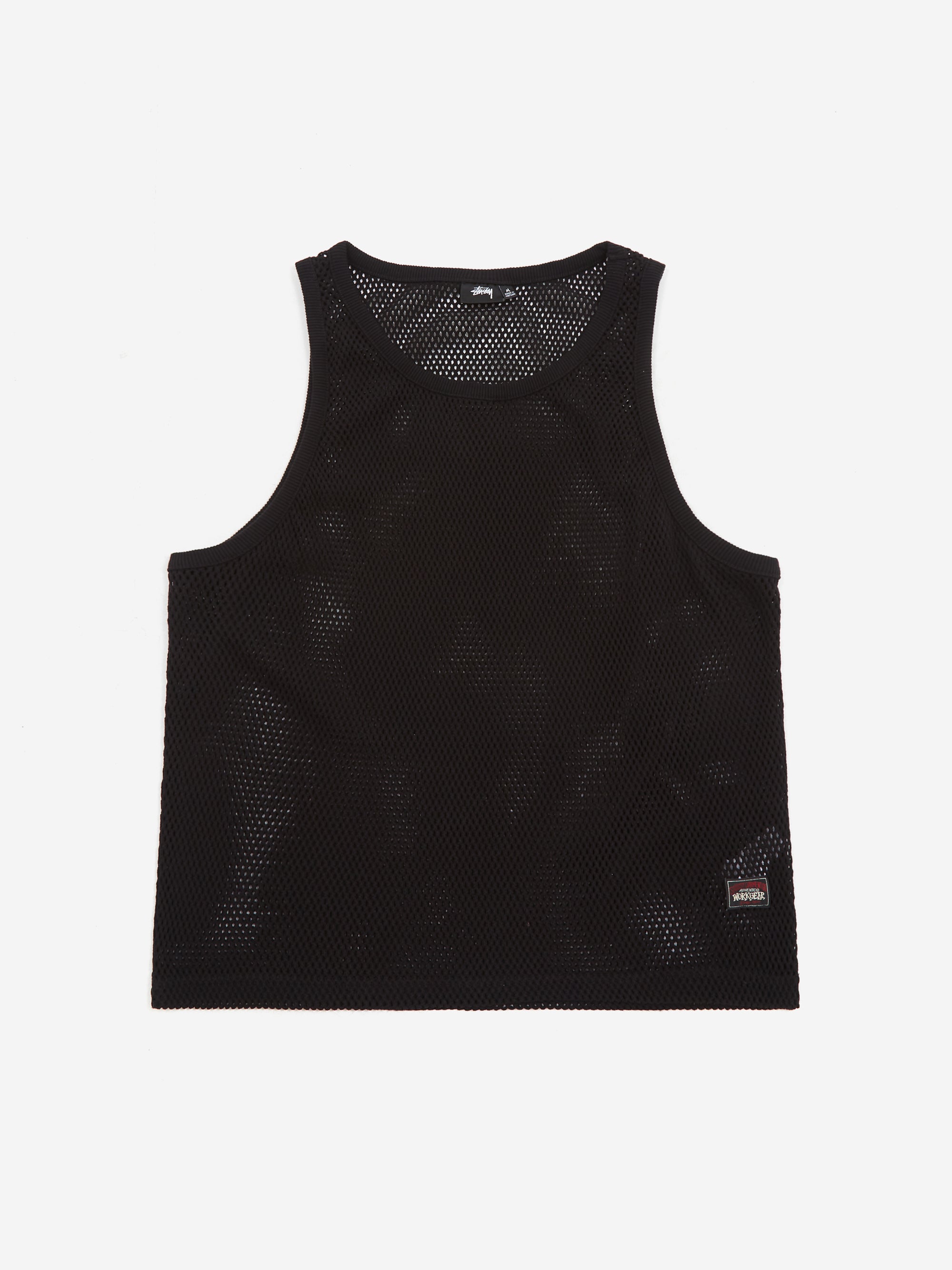 Stussy Cotton Big Mesh Tank Top - Black – Goodhood