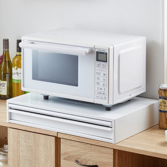 日本製 燕三条 収納付き キッチン家電下 スライドテーブル 幅55cm 2way