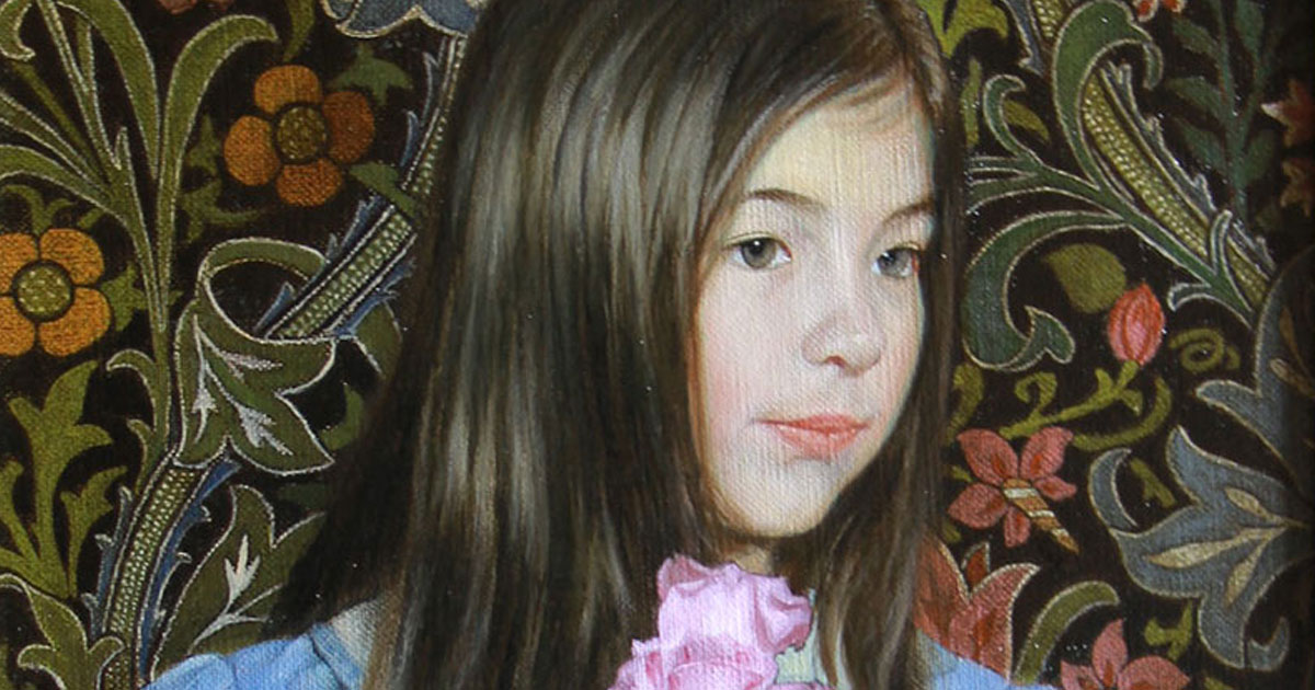 絵画 油彩画 少女 福田宏樹 「新しい時代（ウーリャI）」 絵画 油彩画