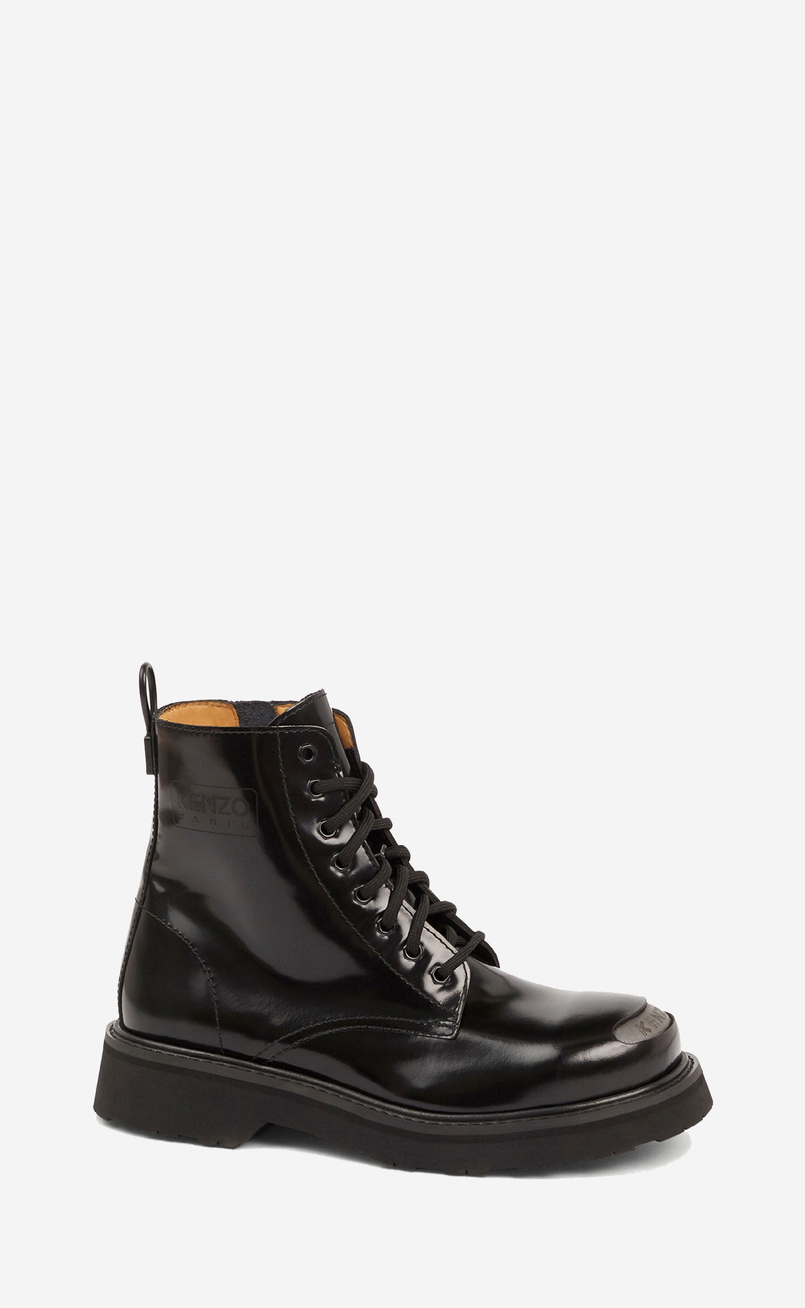 BLACK KENZOSMILE LACE-UP BOOTS