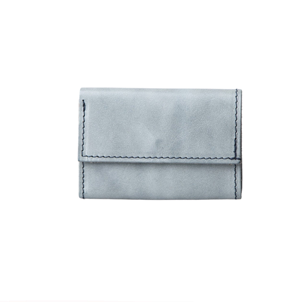 三つ折り財布 ホワイトワックス レザー JAPAN FACTORY – Hallelujah