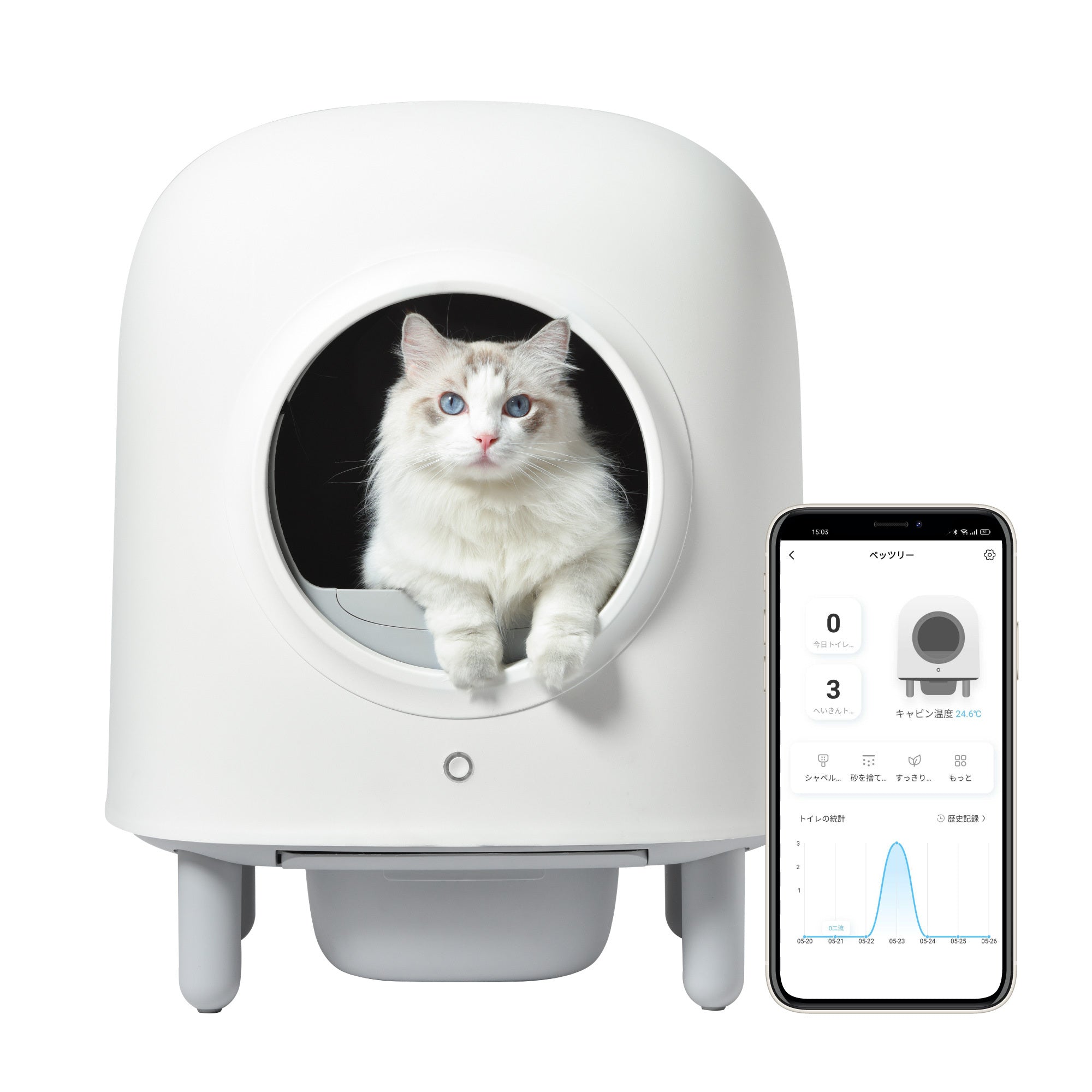 PETREE ペッツリー SMART 猫 トイレ 自動 大型 自動トイレ 自動猫