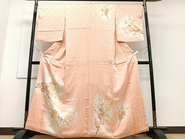 平和屋着物□訪問着 楓文 暈し染め 銀彩 やまと誂製