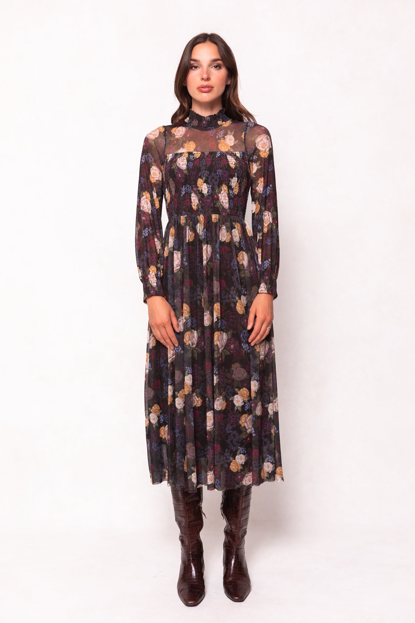 Marla Dress in Winter Floral – Ivy City Co