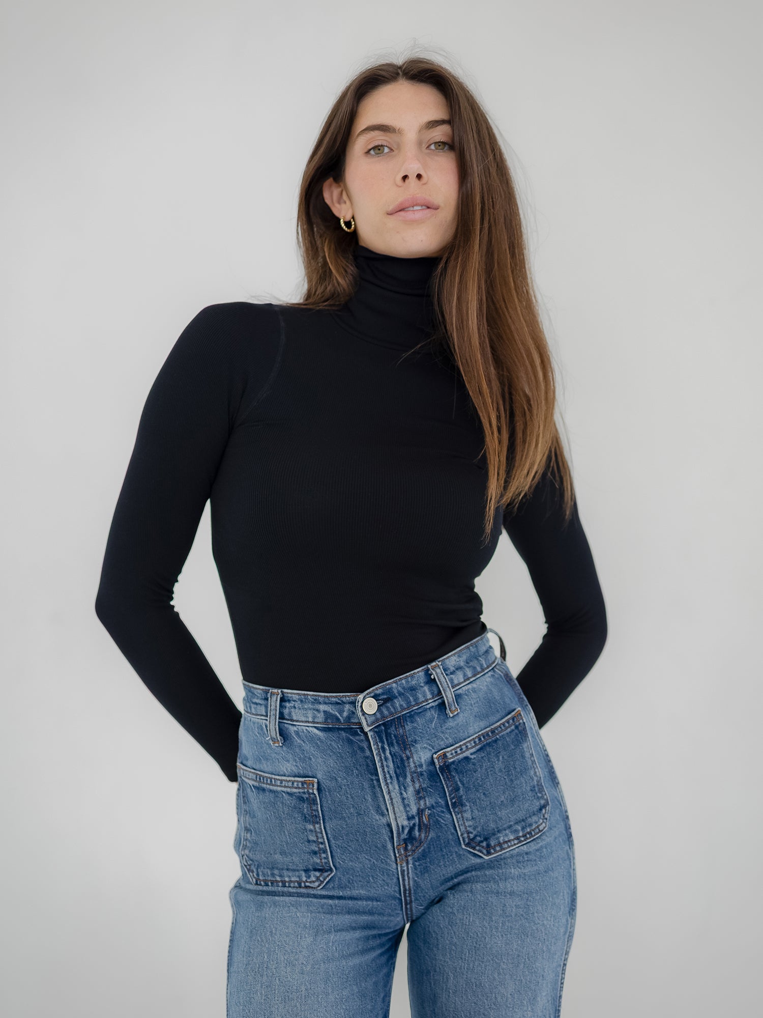 Turtleneck, Ribbed Black – IMBŌDHI