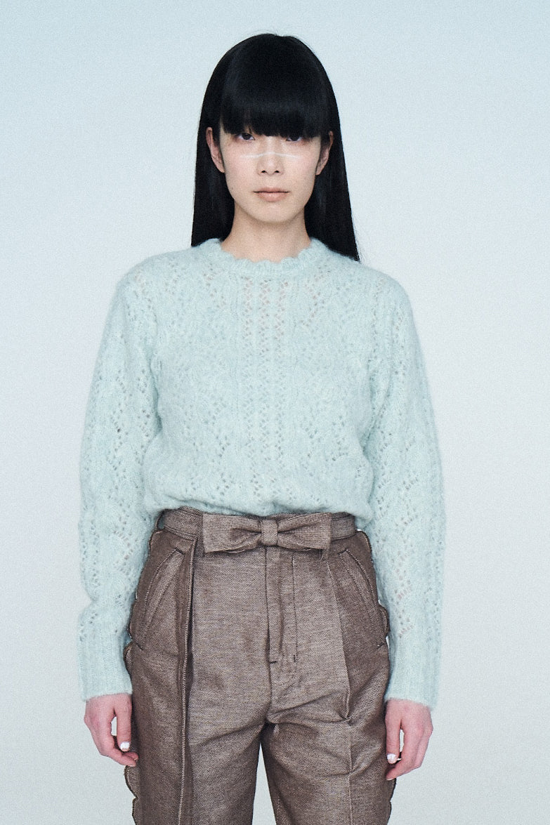 mohair sukashi knit pullover – jonnlynx offical store