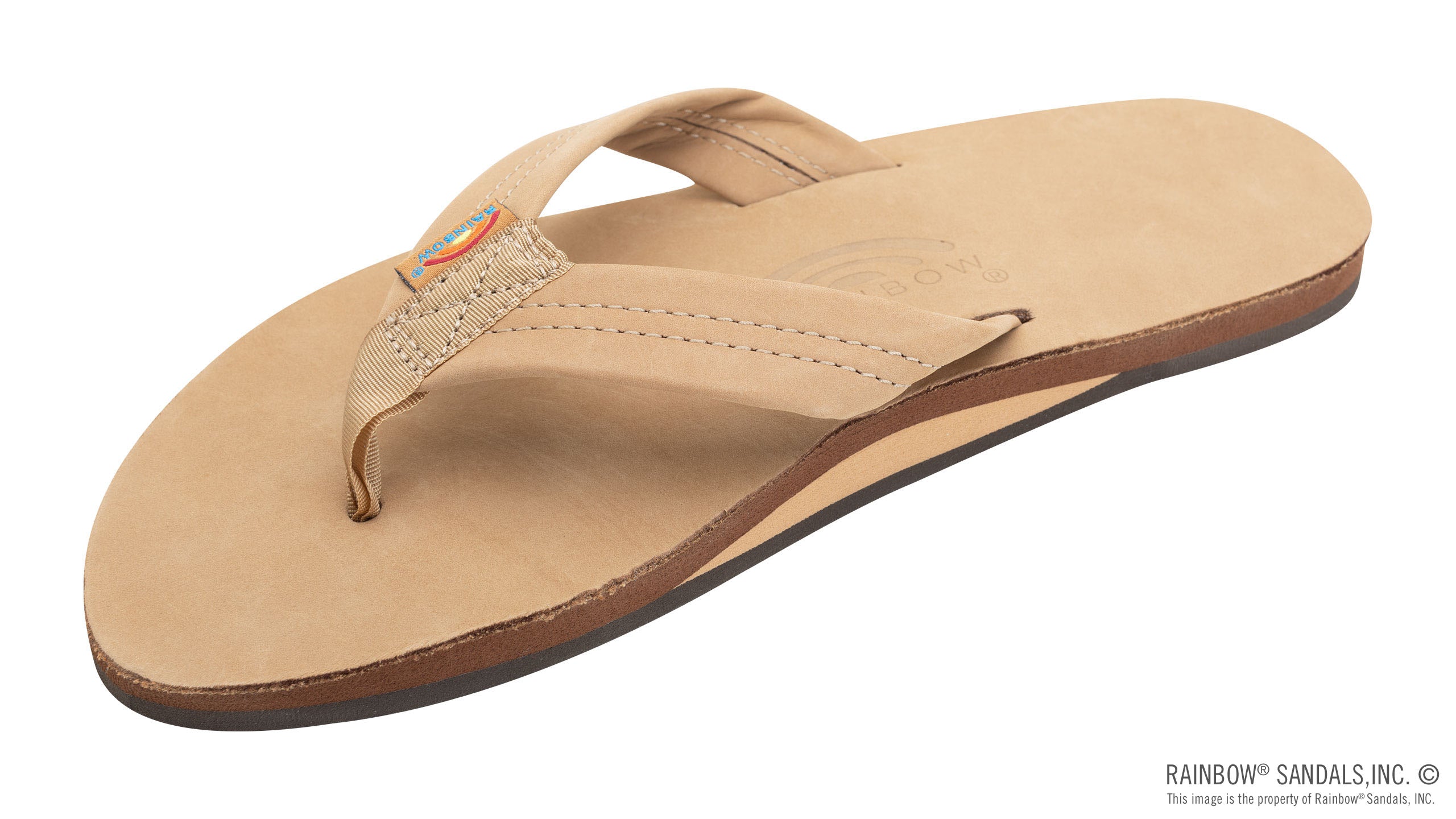 Rainbow Sandals Men's Single Layer Premier Leather with Arch