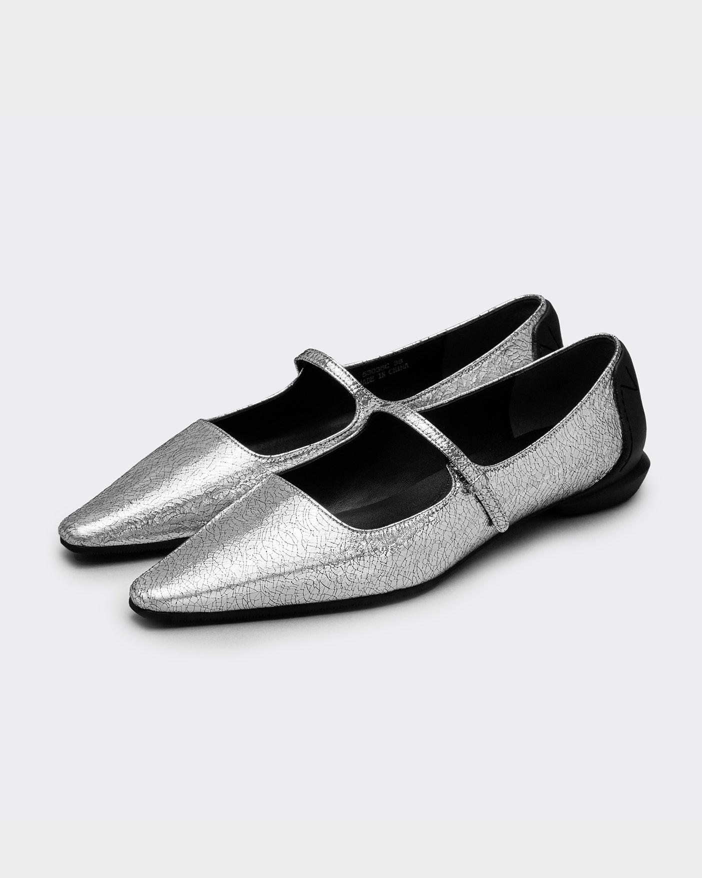 CHISEL TOE MARY JANE / SILVER – SHISEI