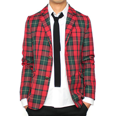 666：タータンチェックジャケット(レッド) 商品詳細