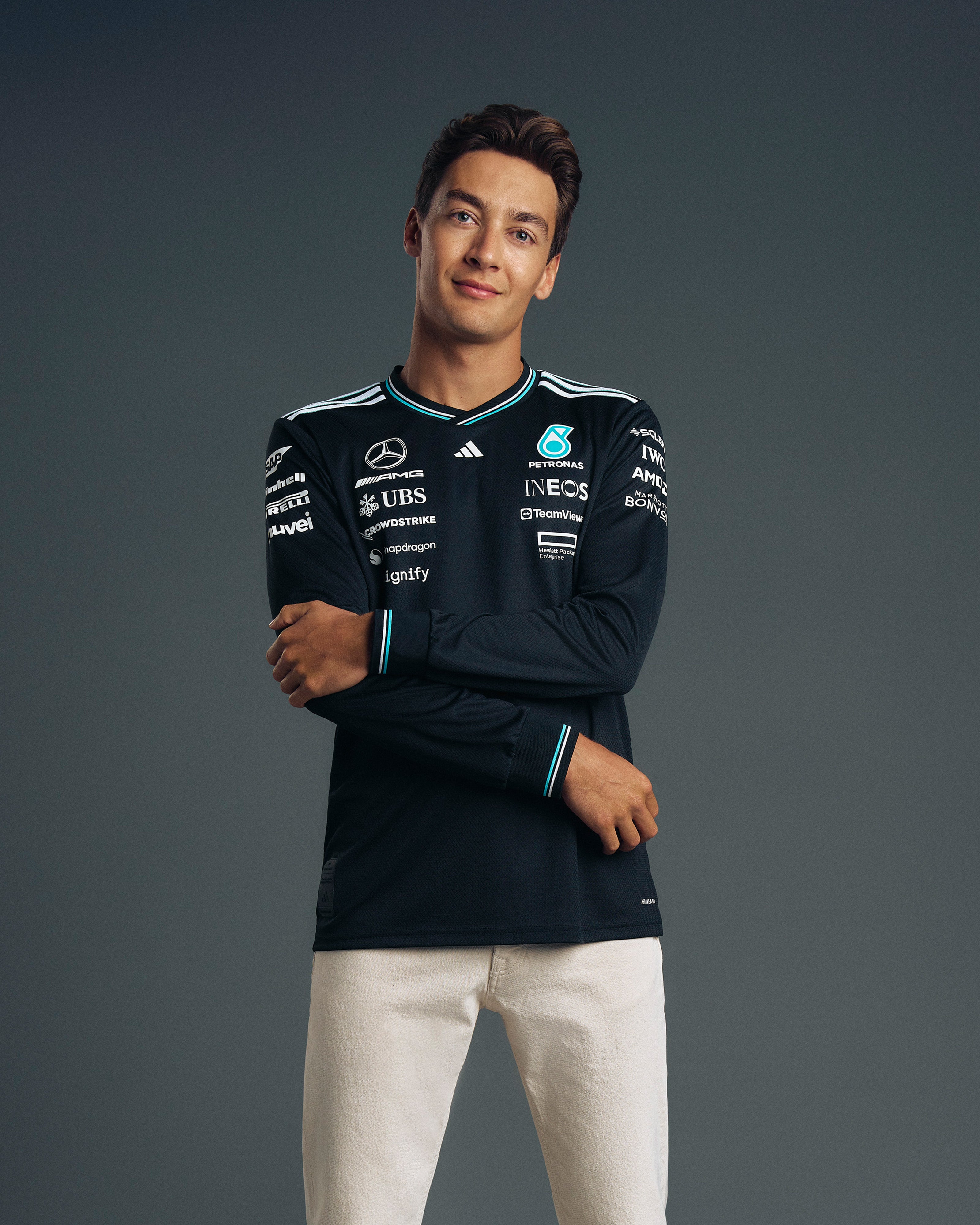 Mens 2025 Authentic Long Sleeve Driver Tee Black | Official