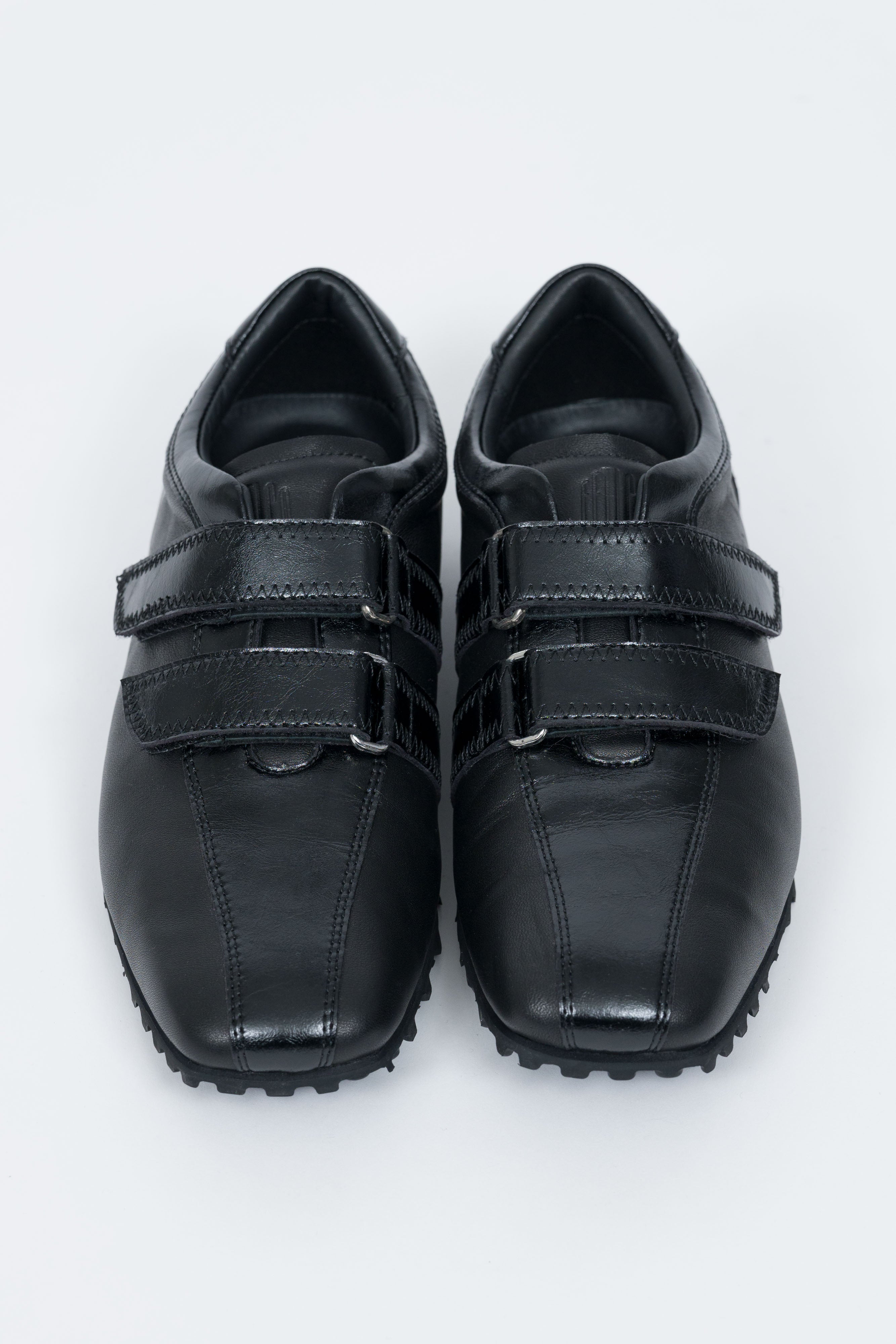 SQUARE-TOE LEATHER SNEAKERS – FETICO Official Online Shop