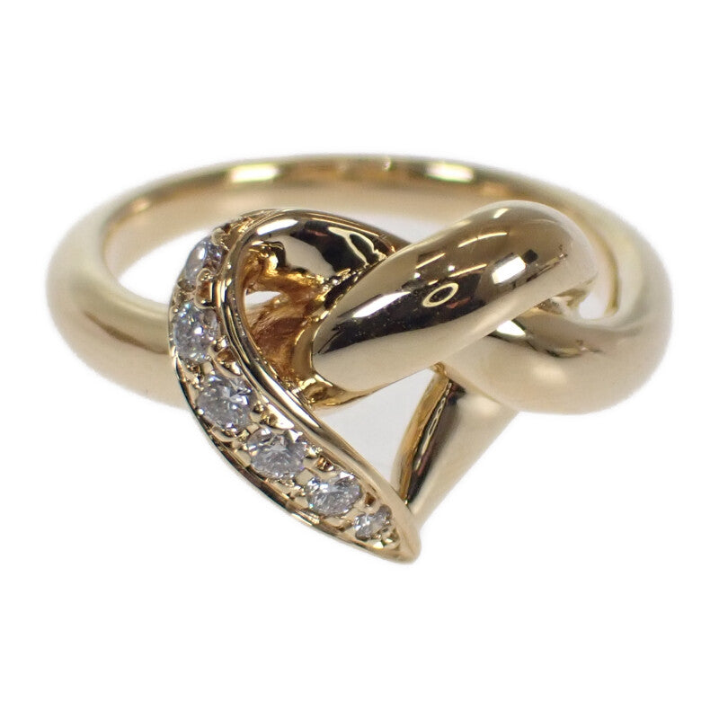 ミキモト MIKIMOTO ハートモチーフ 9号 リング K18イエローゴールド