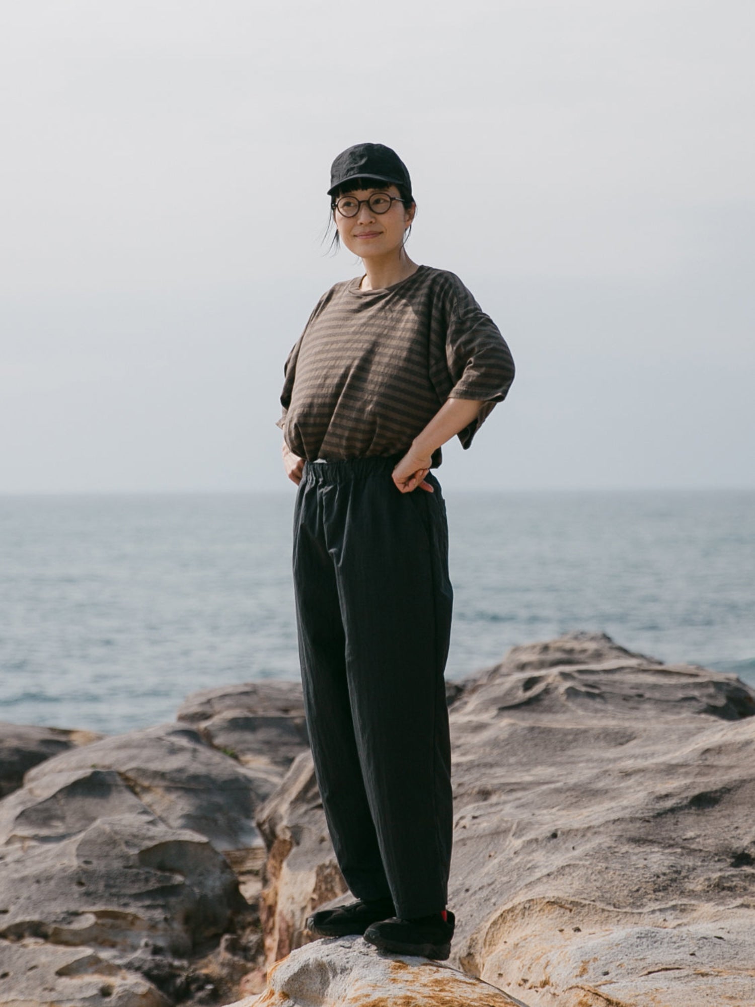 RINEN 綿ナイロンギャバ ラクパンツ No.R49506