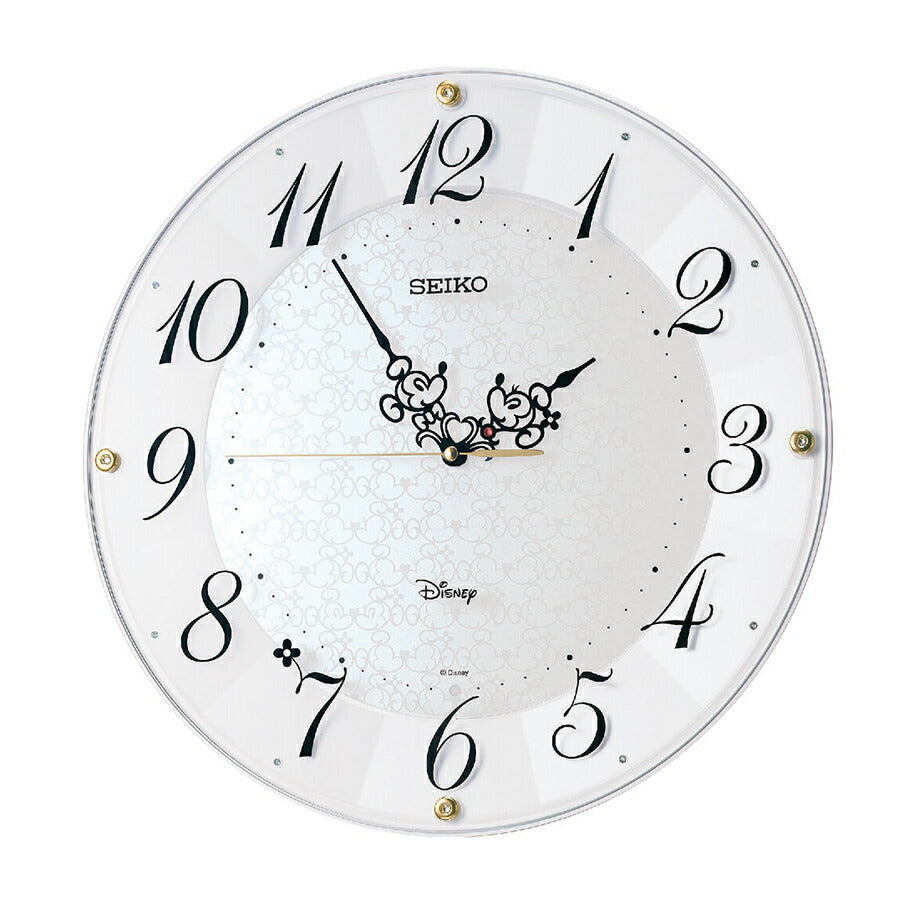 セイコー クロック 大人ディズニー ミッキー&ミニー 電波 掛け時計