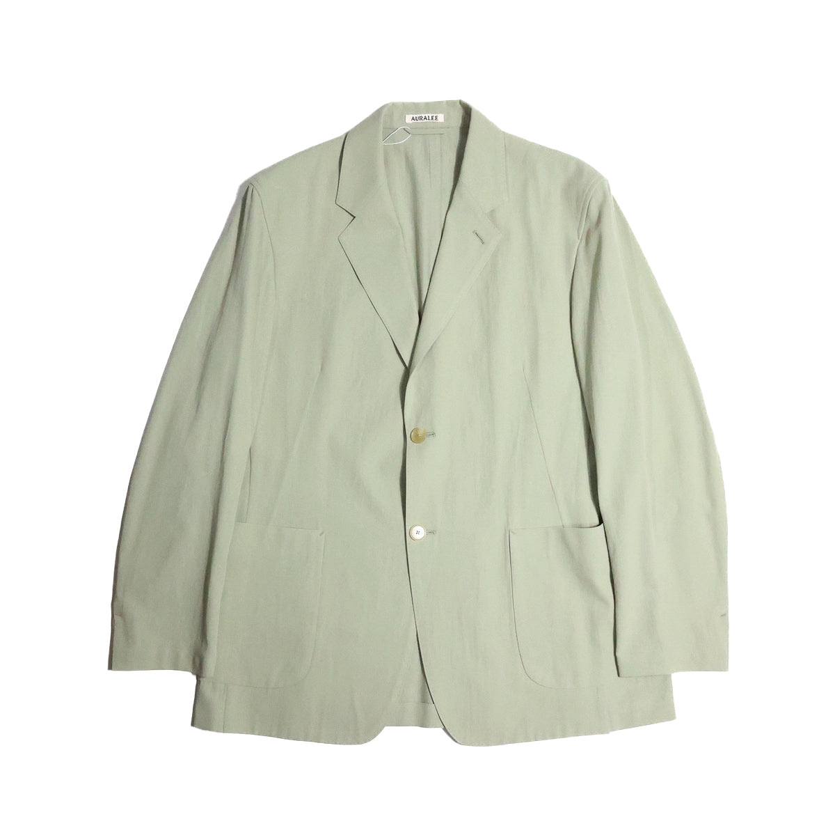 AURALEE 「HARD TWIST COTTON SILK VIYELLA JACKET / SAGE GREEN