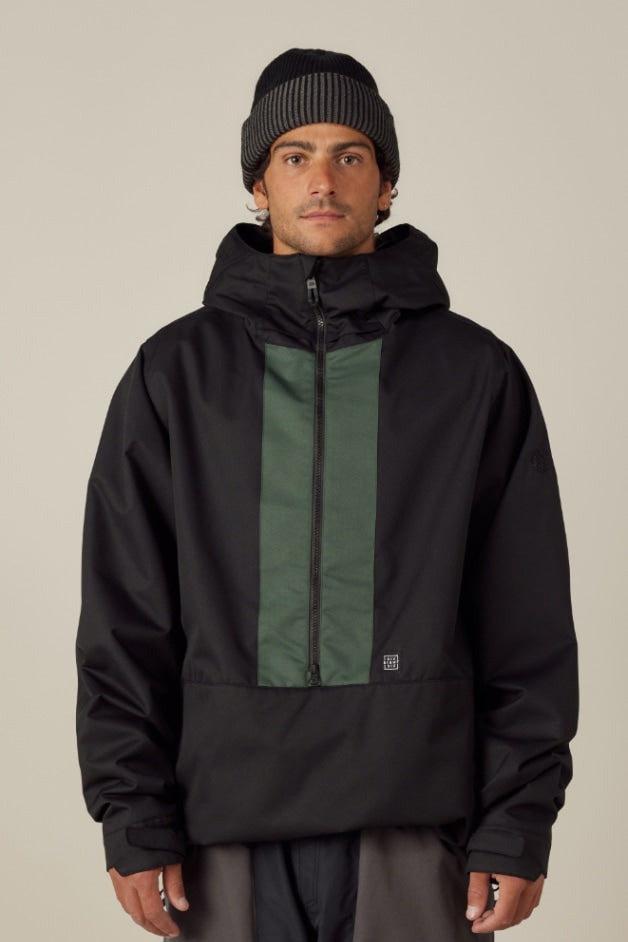 686 ロクハチロク JAPAN SMU LS1 SHELL ANORAK MOSS GREEN COLORBLOCK