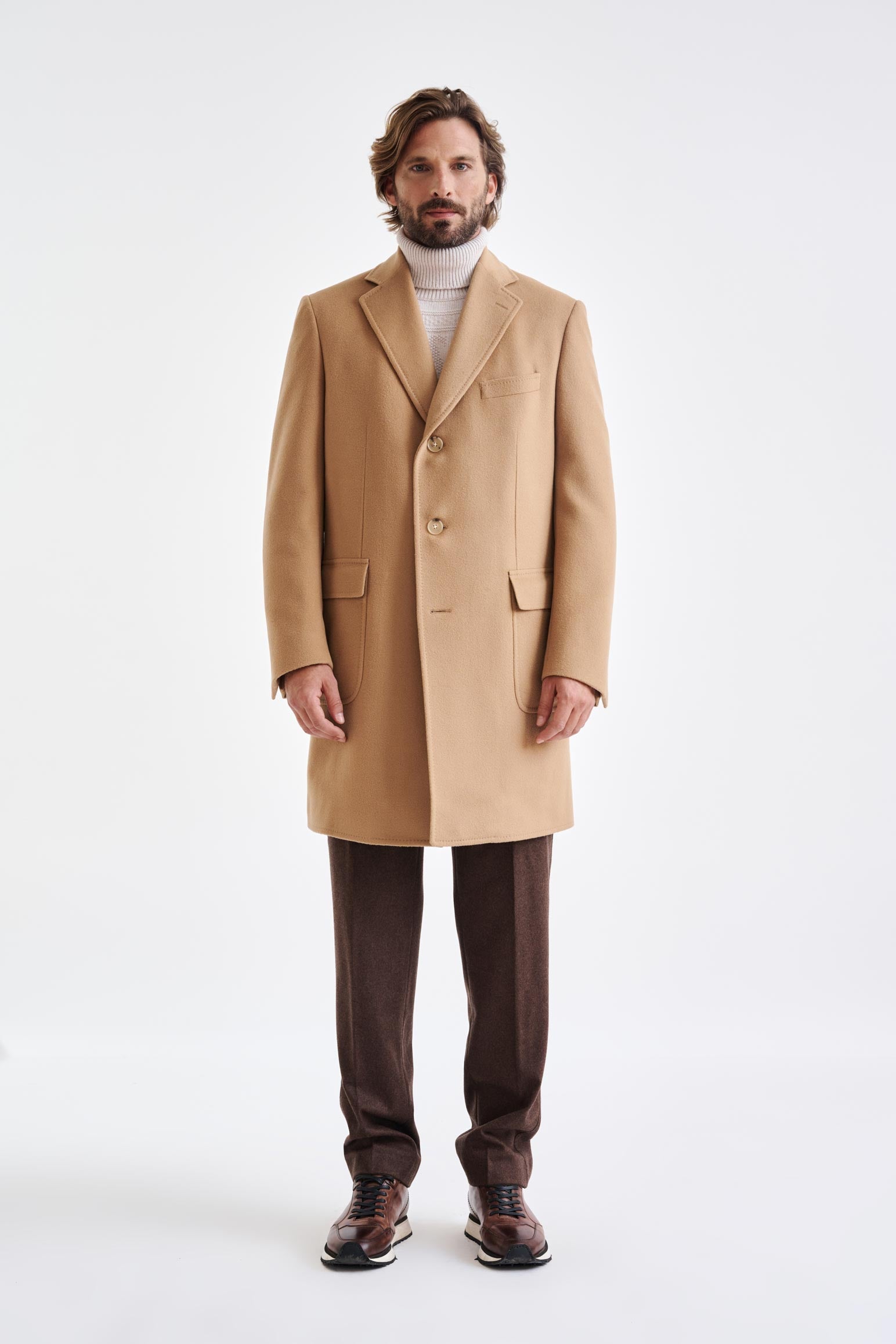 Camel Wool Lincoln Overcoat Zeus – Scabal