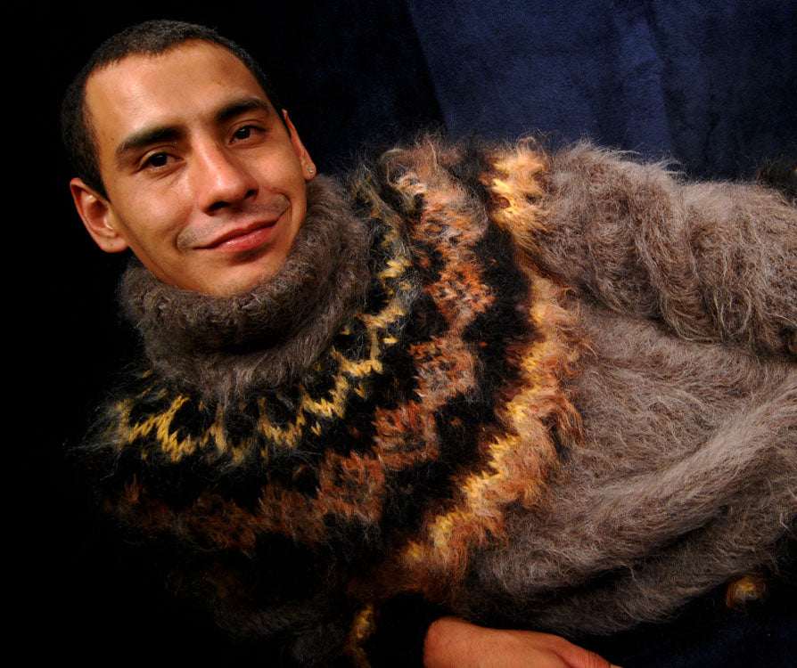 Men's Handknit Turtleneck Mohair Sweater - Mink Color – Scott's