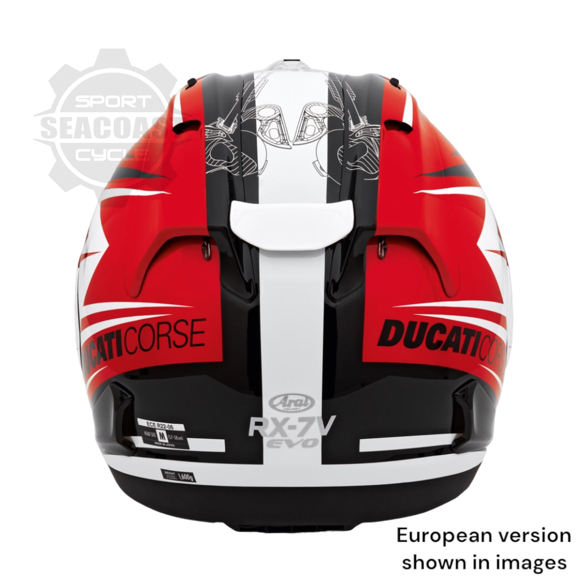 Ducati Corse V7 Corsair-X Helmet by Arai (98108536x) – Seacoast