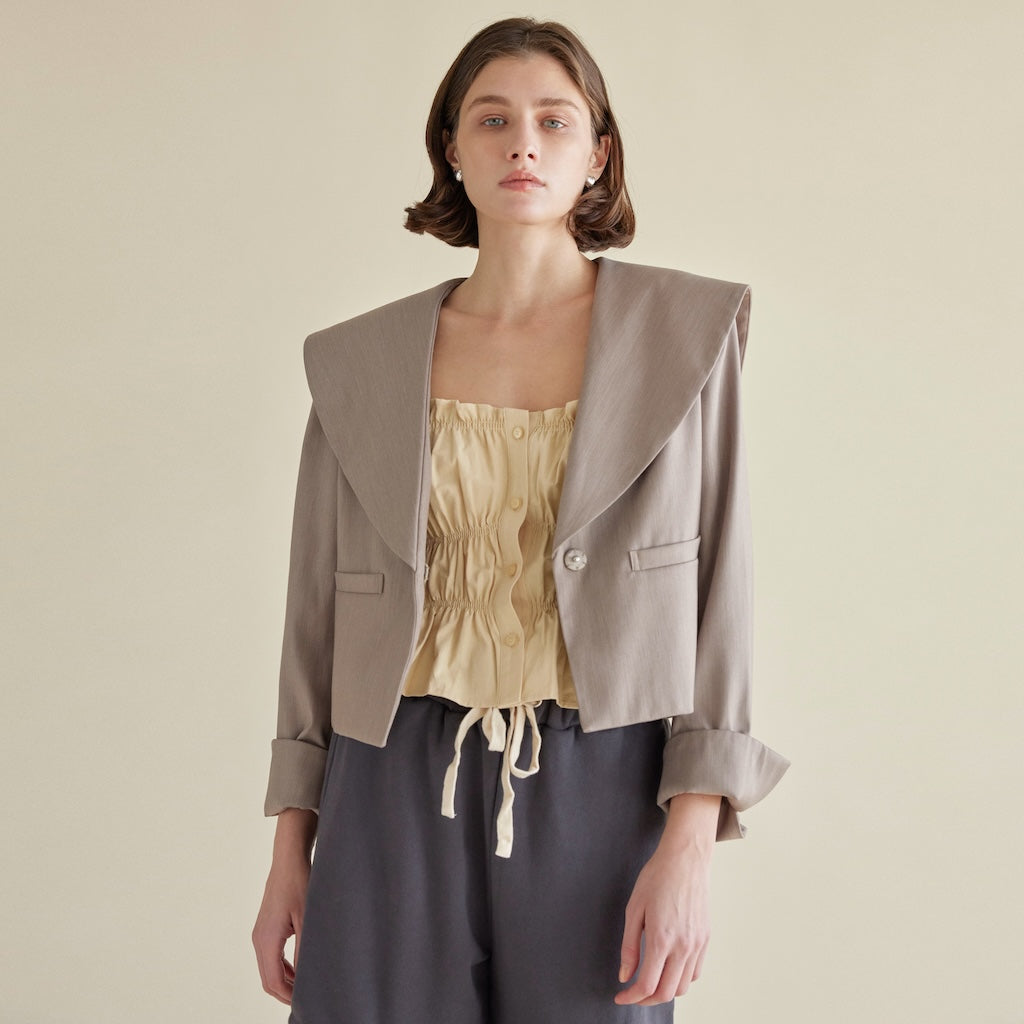 Big collarショートジャケット