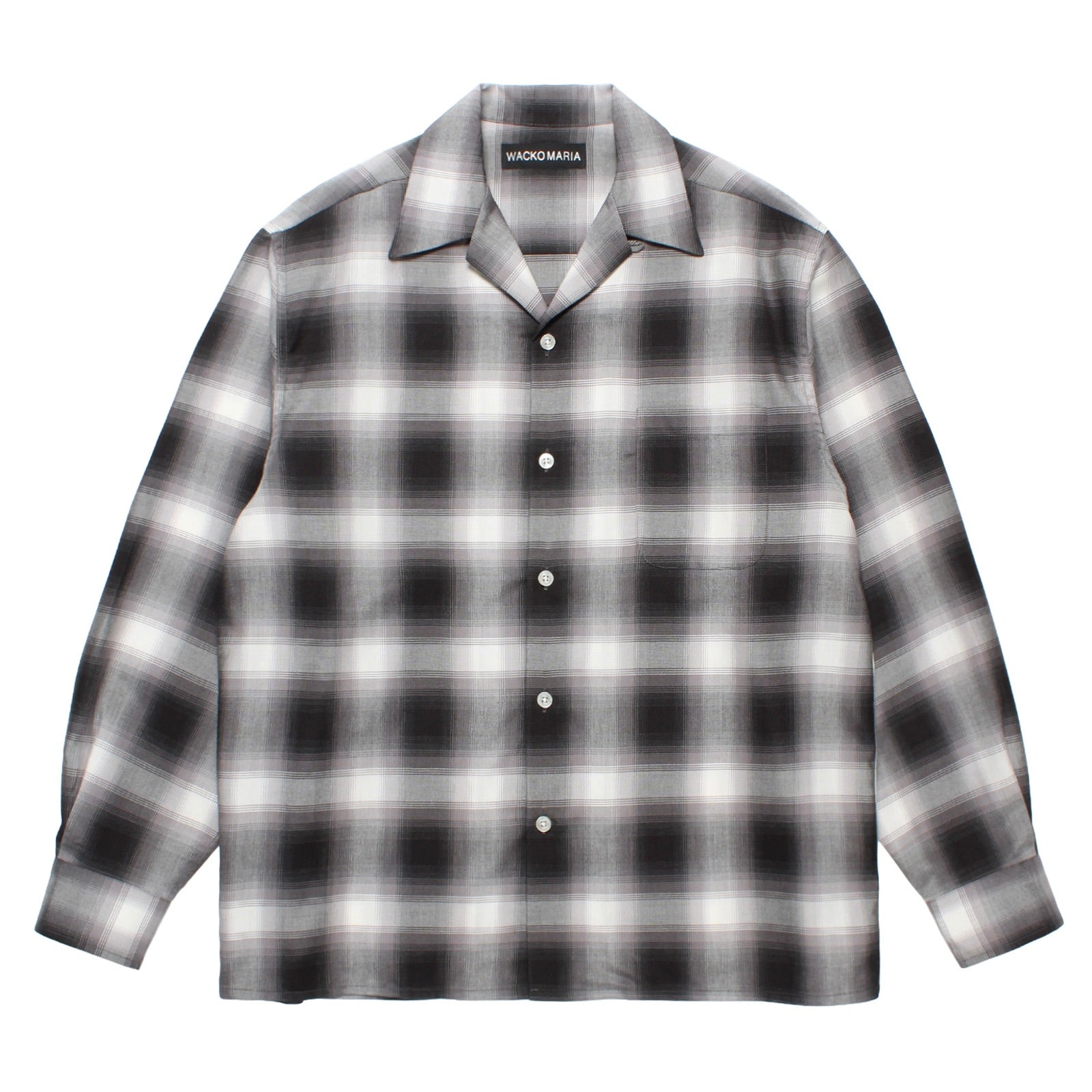 OMBRE CHECK OPEN COLLAR SHIRT L/S ( TYPE-2 ) – TIME AFTER TIME