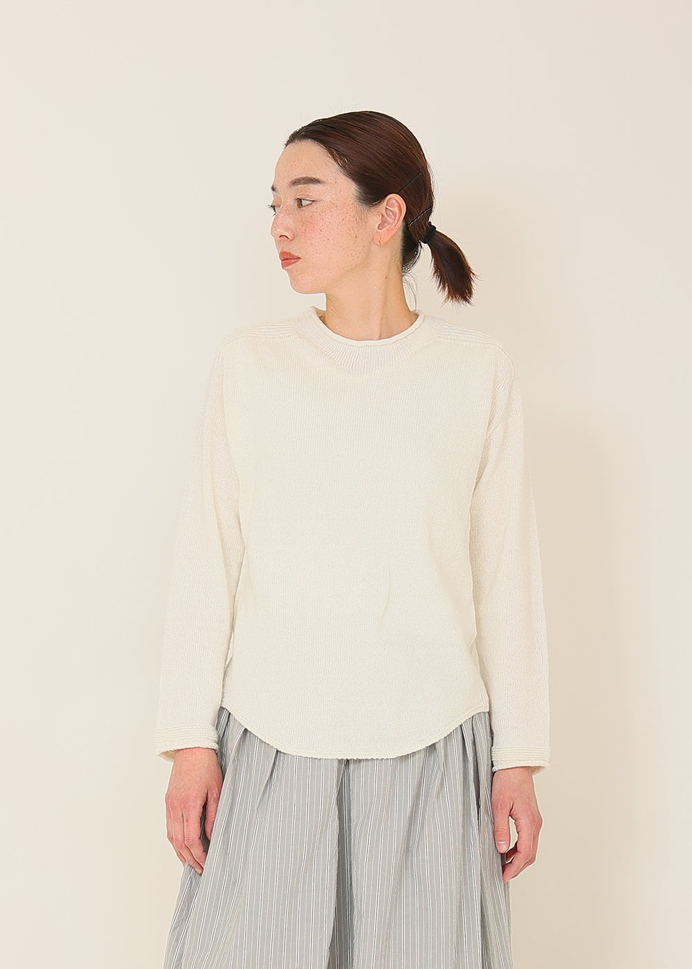 シルクコットン ラウンドネック│to touch