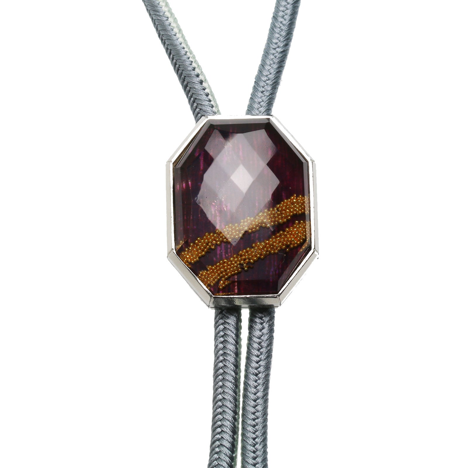 組紐ループタイ シルバー925 ワインレッド 正絹 – TAMARUSAN