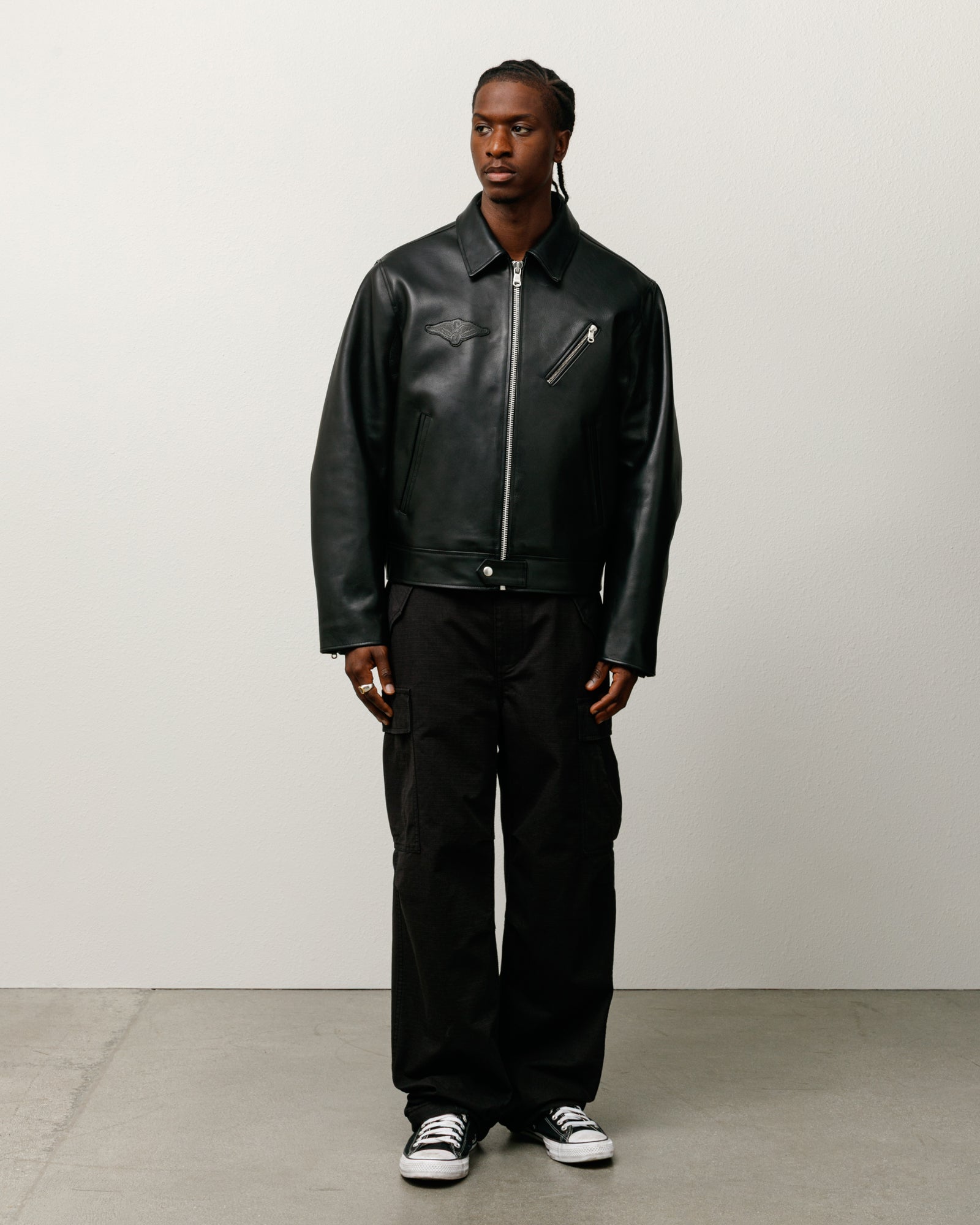 Biker Jacket – Black | Outerwear | Stüssy UK
