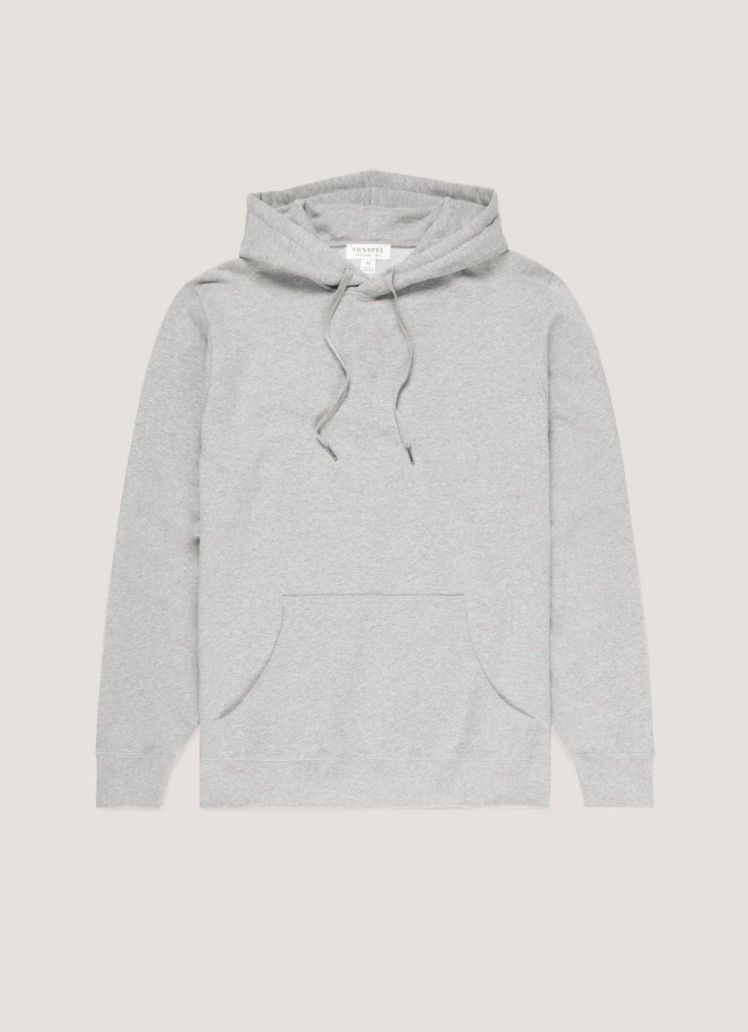 Men's Loopback Hoodie in Grey Melange | Sunspel