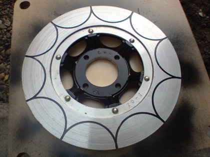 ディスク板のトレンチカット - CB400F