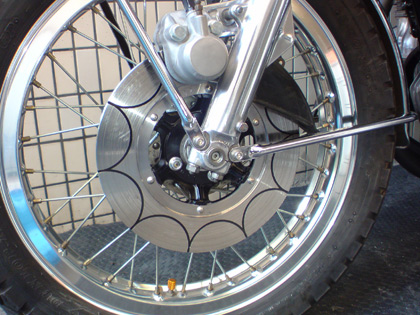 ディスク板のトレンチカット - CB400F