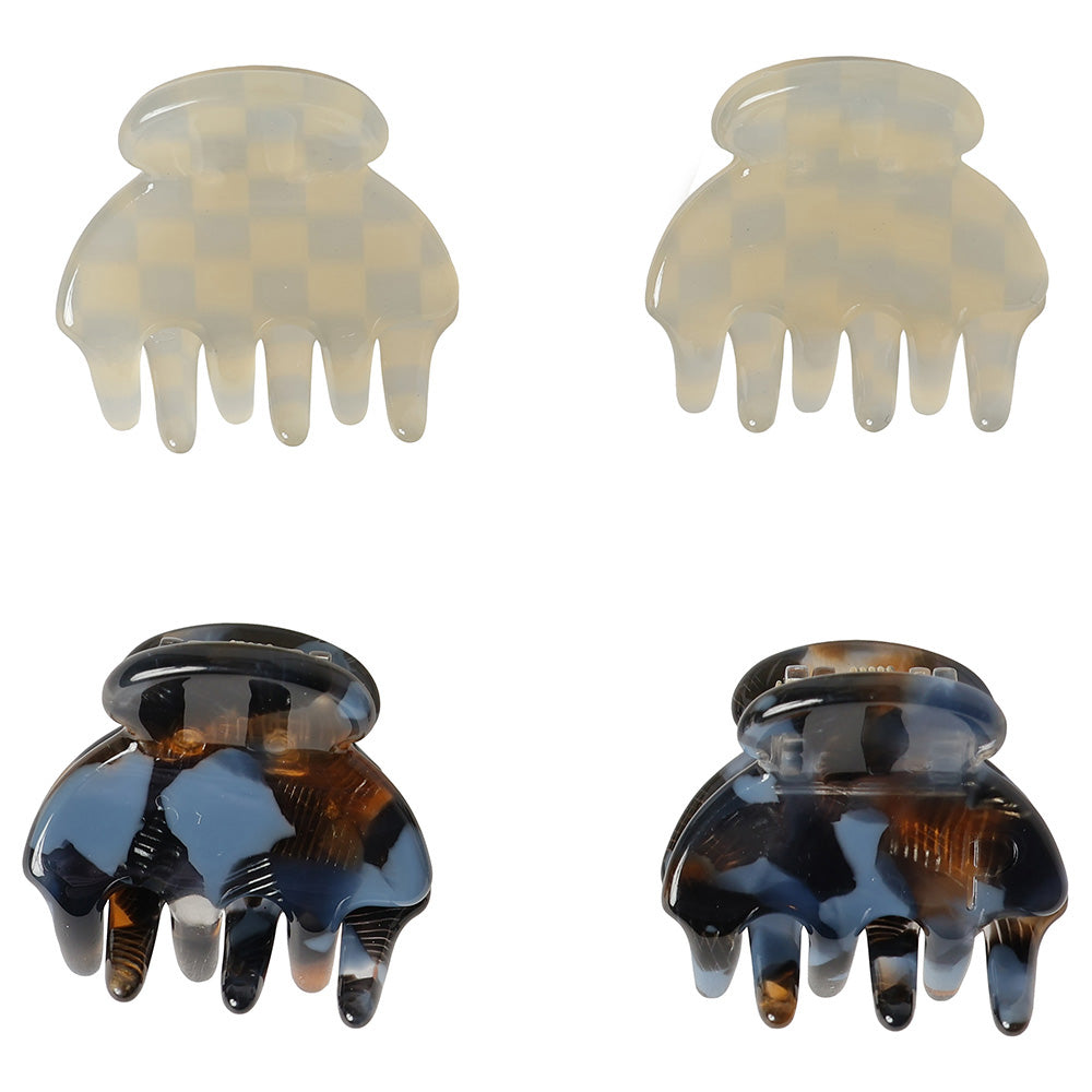 petit petit hair clip navy＆dusty blue – POTETE