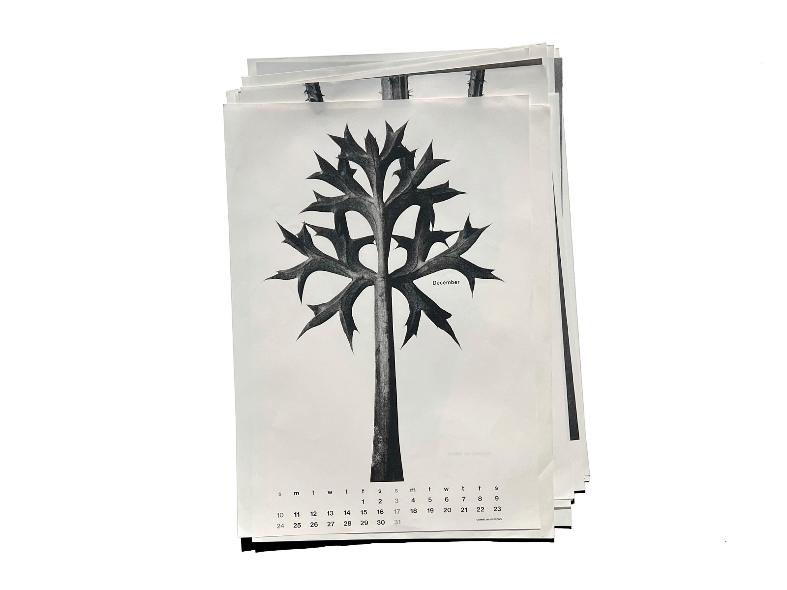 COMME des GARÇONS 1989 Calendar (Semi-Complete / January Missing