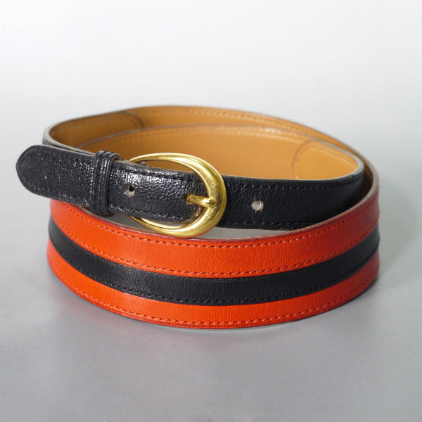 HERMES バイカラー レザーベルト（赤×黒） – Vintage Shop Rococo