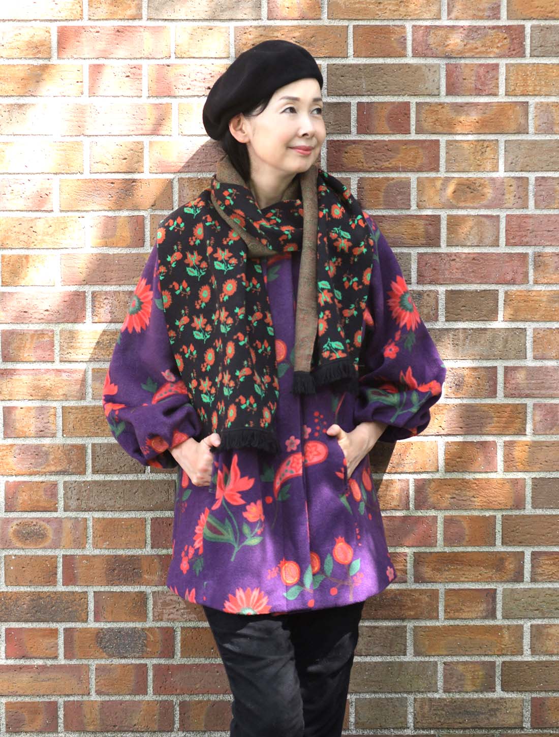 フォレストフラワージャカードストール☆SALE☆