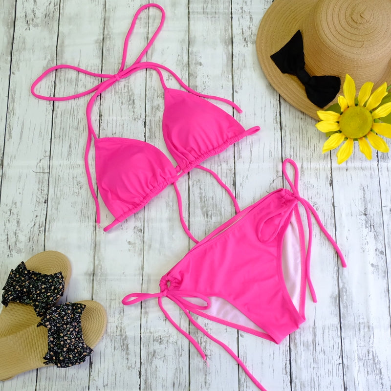 ビビッドピンク三角ビキニ(S) – rachagirl(ラチャガール)