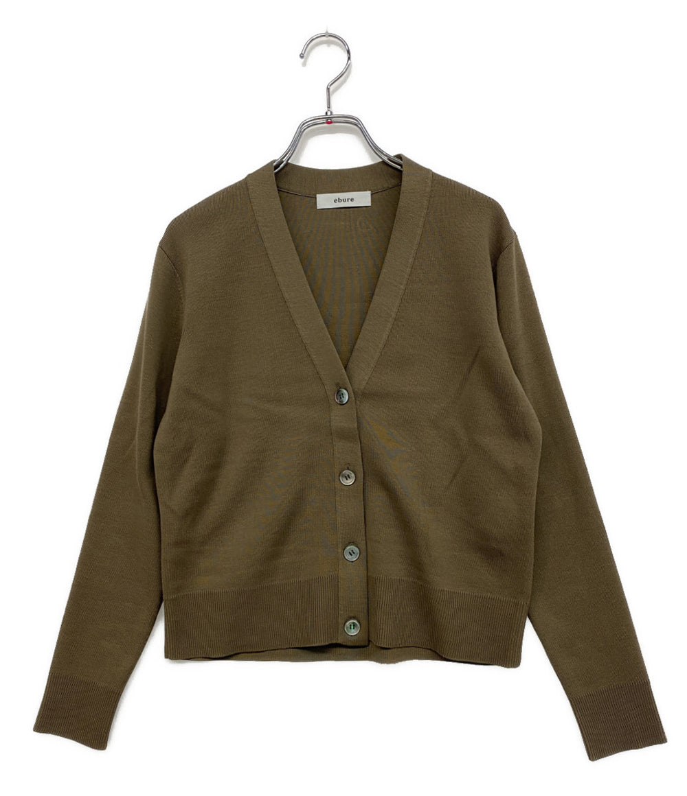 ebure エブール 長袖カーディガン Vネック ブラウン レディース SIZE