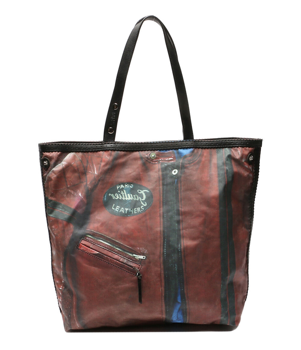 JEAN PAUL GAULTIER ライダース転写トートバッグ メンズ ジャンポール