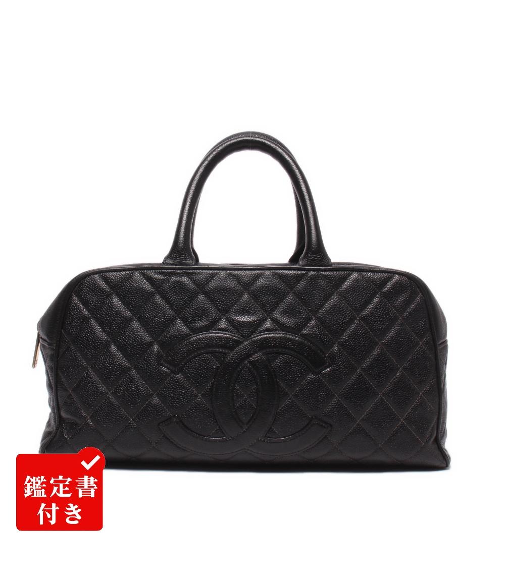 訳あり CHANEL ハンドバッグ ミニボストンバッグ 8番台 キャビアスキン