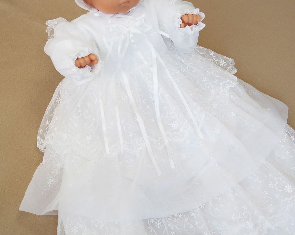 お宮参り セレモニー用 ベビードレス 超ロングオーガンジーコート 商品