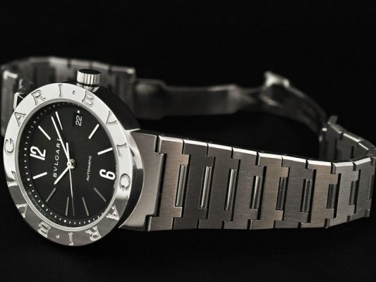 ブルガリ ブルガリブルガリ BB38SS SS製 ブラックダイアル